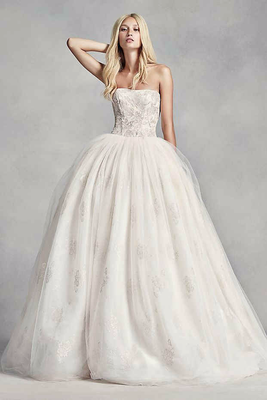 white by vera wang lace and beads wedding dress